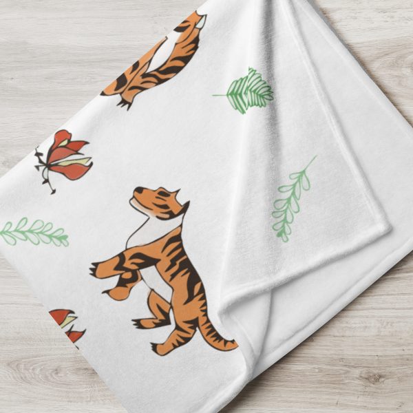 Tiger | Karthigai Poo Pattern Baby Blanket - Image 3