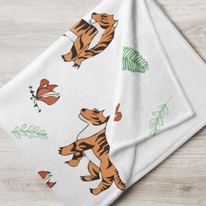 Tiger | Karthigai Poo Pattern Baby Blanket