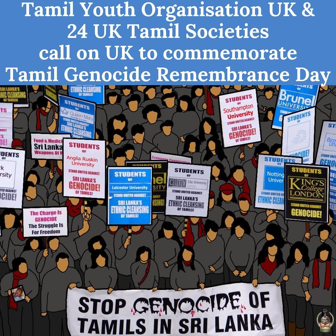 TYO UK And 24 Tamil Societies Unitedly Call Upon The UK To Commemorate ...